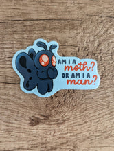 Man or Moth? - Cute Cryptid Mothman Spooky Vinyl Sticker