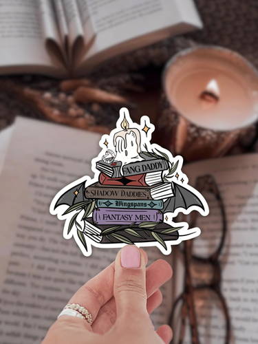 Fantasy Bookstack Sticker