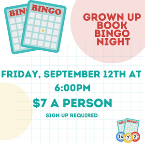 Grown Up Book Bingo-Sept. 12th