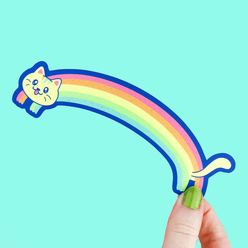 Rainbow Kitty Cat Pride LGBTQ Ally Bookmark