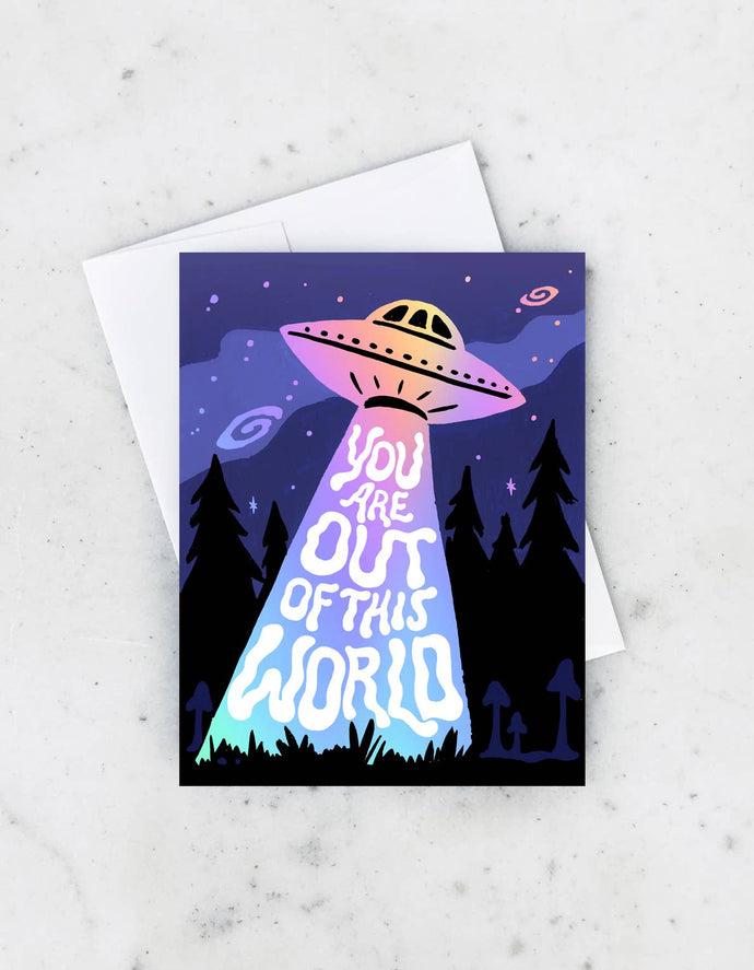 Out Of This World Spaceship Card