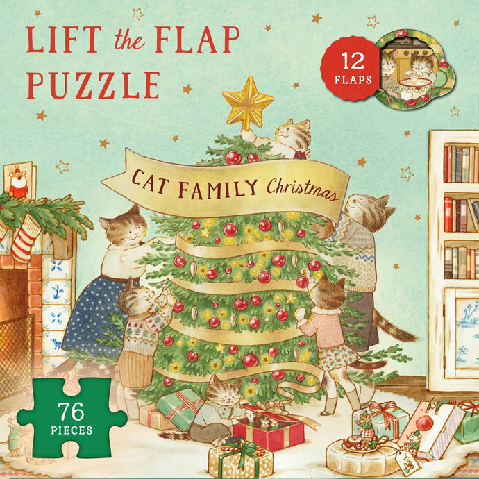 Cat Family Christmas Lift the Flap Puzzle