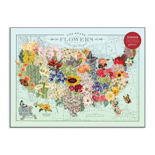 USA State Flowers 1000 Piece Puzzle