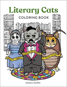 Literary Cats Coloring Book cover image