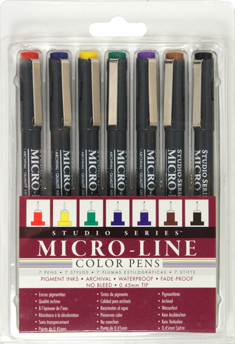 Studio Series Color Micro-Line Pen Set (Set of 7)