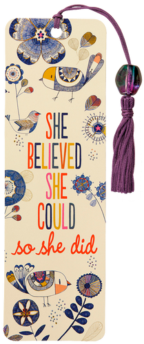 She Believed She Could Beaded Bookmark