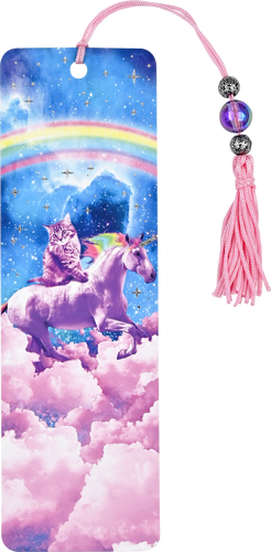 Unicorn & Kittens Forever Beaded Bookmark