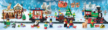 Lego Christmas Train Puzzle: Four Connecting 100 Piece Puzzles