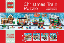 Lego Christmas Train Puzzle: Four Connecting 100 Piece Puzzles