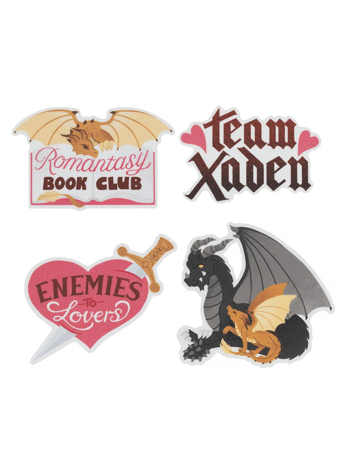 Fourth Wing: Romantasy Stickers - Set of 4