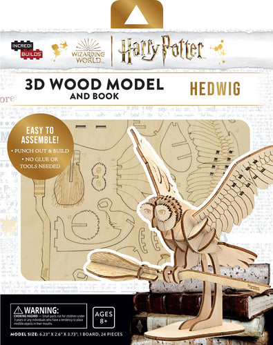 IncrediBuilds: Harry Potter Hedwig 3D Model and Booklo