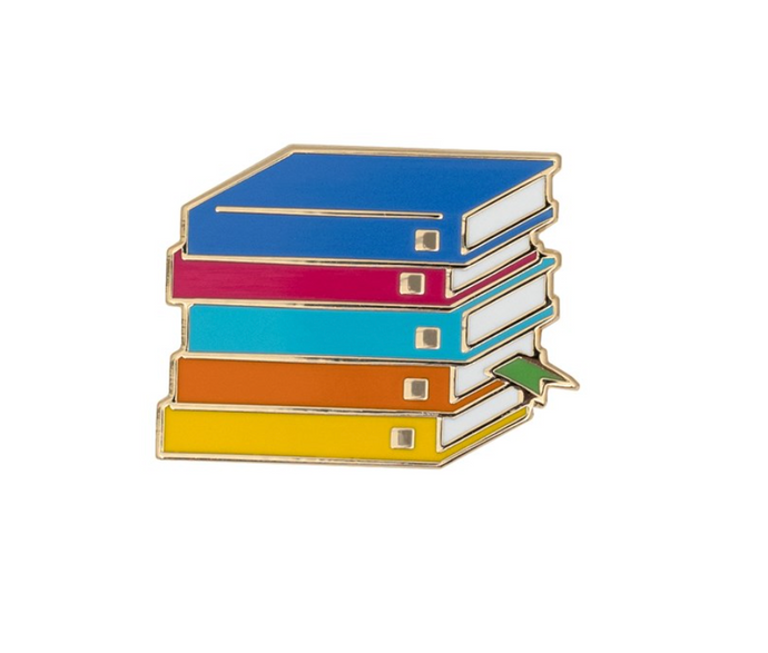 Emily Henry Book Stack Enamel Pin