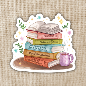 Dryadology Book Stack Sticker | Emily Wilde