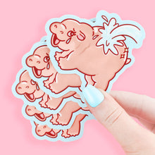 Cry Baby Hippo Zoo Animal Cute Viral Vinyl Sticker