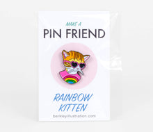 Rainbow Kitten Enamel Pin