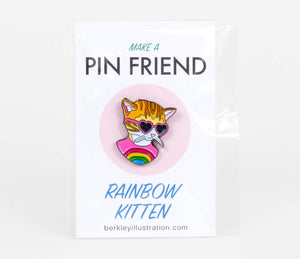 Rainbow Kitten Enamel Pin