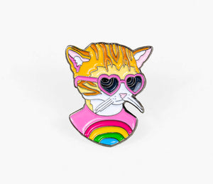 Rainbow Kitten Enamel Pin