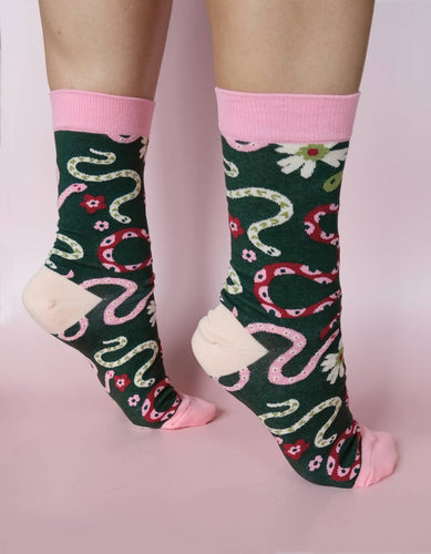 Snakes 100% Cotton Women's Crew Socks