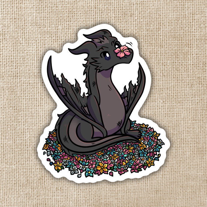 Abraxos in the Flowers Sticker | Throne of Glass Inspired