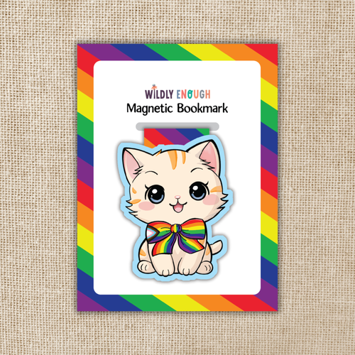 Pride Kitten Magnetic Bookmark