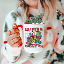 All I Need Is Books & My Dog Mug with Red Handle