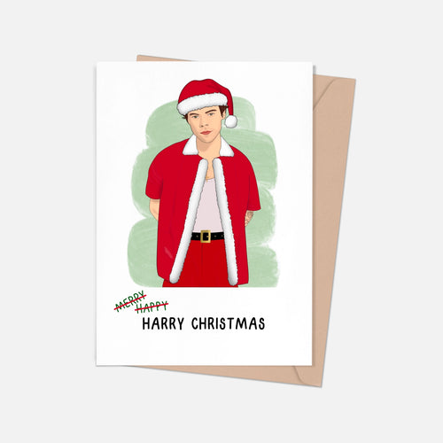 Harry Styles Santa Christmas Card