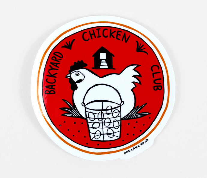 Backyard Chicken Club Sticker