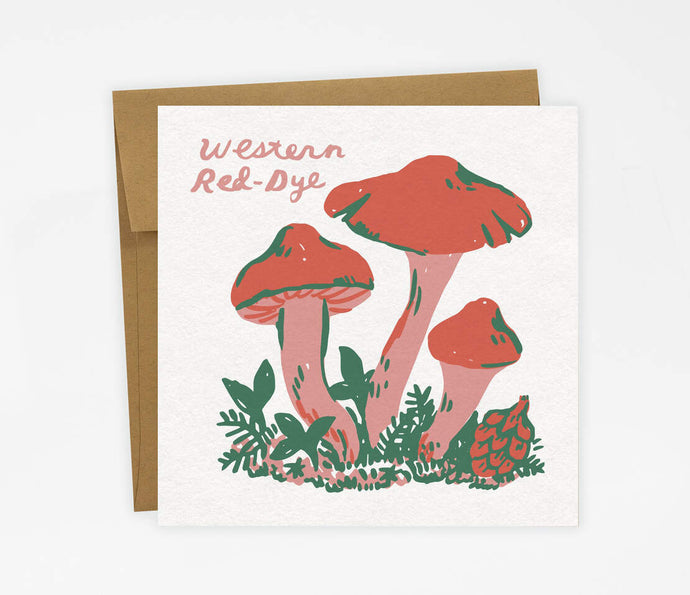 Western Red-Dye Mushroom Card