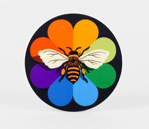 Bee for Pride Rainbow Sticker