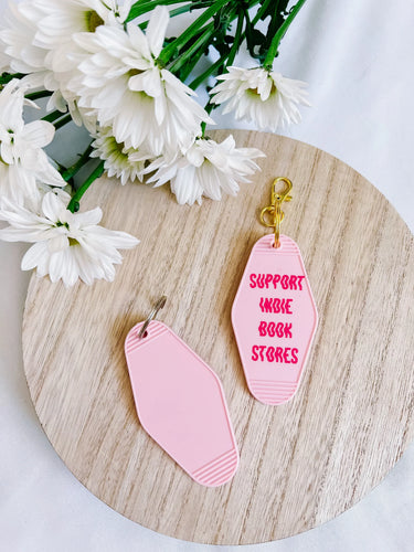 Support Indie Bookstores Keychain